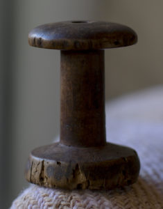 Kirk Mill, cotton bobbin from 1785, found by John Wells (S. Price)